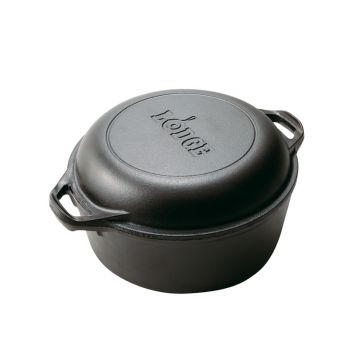 Lodge Cast Iron Double Dutch Oven